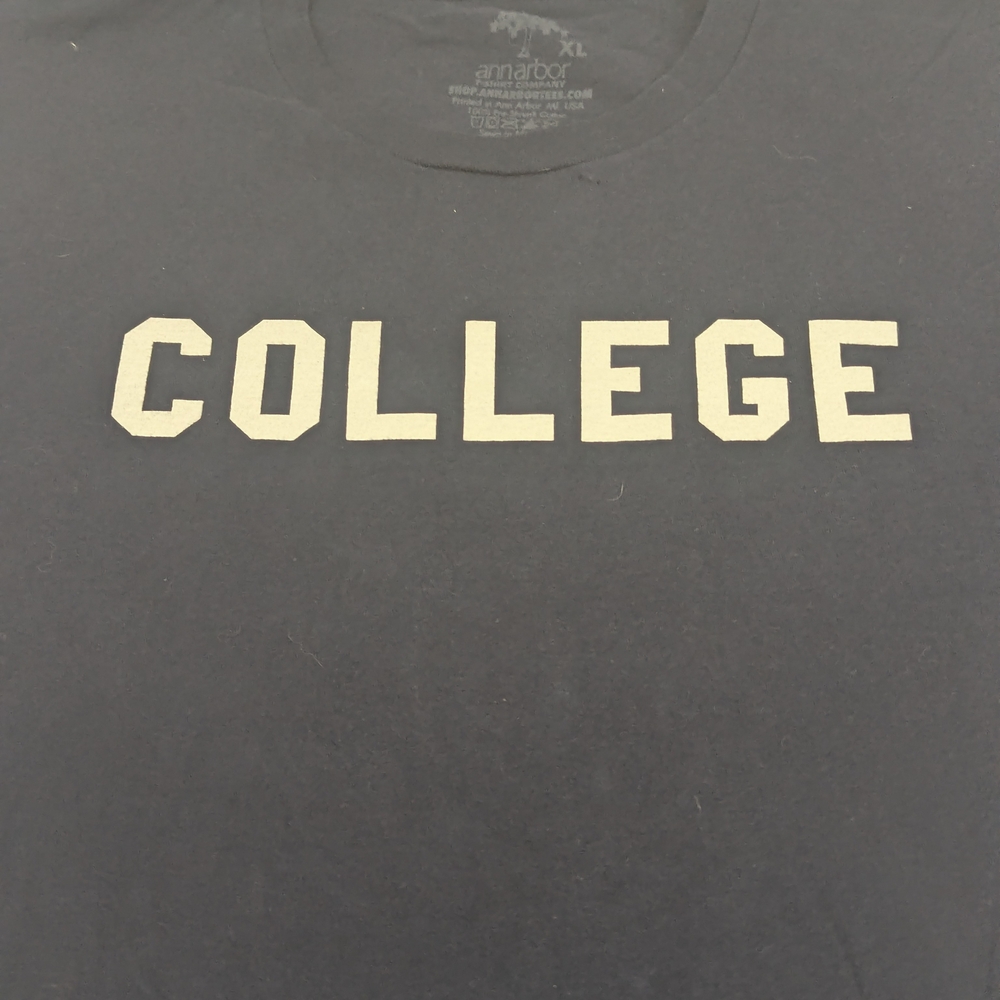 COLLEGE Men's Animal House Black Tee Shirt XL